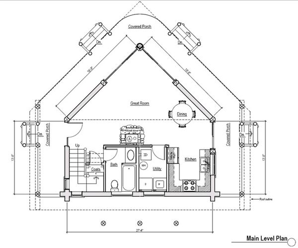 Log Floor Plan - Main Floor Plan #451-9