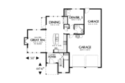 European Style House Plan - 4 Beds 3 Baths 1698 Sq/Ft Plan #48-320 