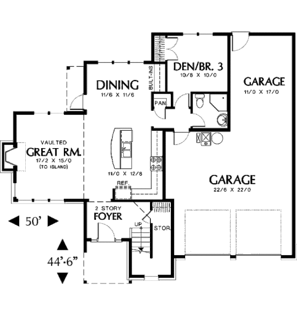 European Floor Plan - Main Floor Plan #48-320