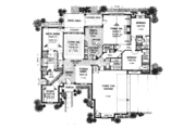European Style House Plan - 3 Beds 3.5 Baths 3093 Sq/Ft Plan #310-917 