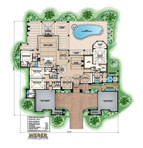 Mediterranean Floor Plan - Main Floor Plan #27-560