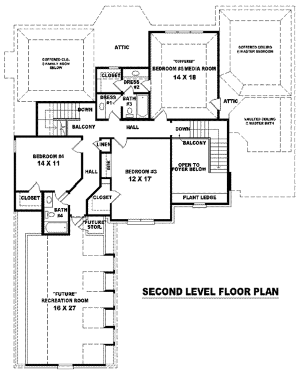 European Floor Plan - Upper Floor Plan #81-1214