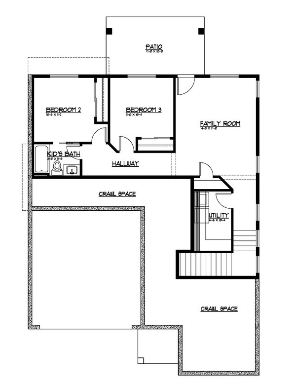 Home Plan - Farmhouse Floor Plan - Lower Floor Plan #569-61