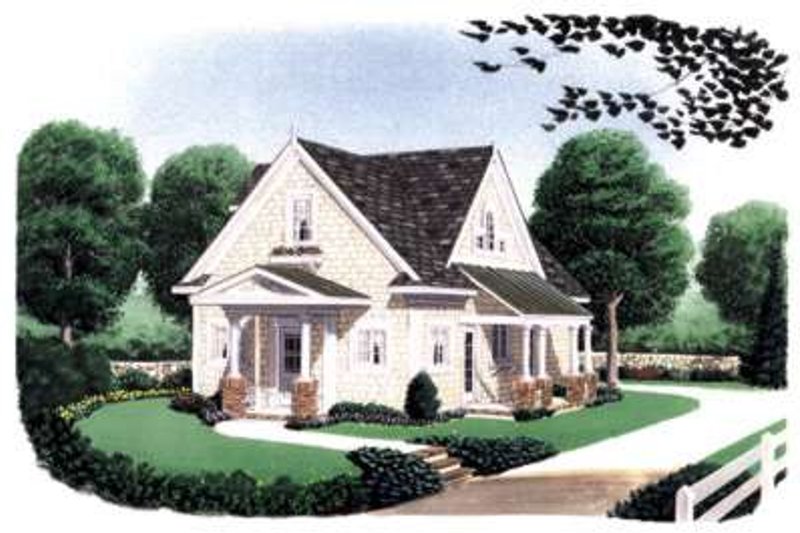 Home Plan - Farmhouse Exterior - Front Elevation Plan #410-105