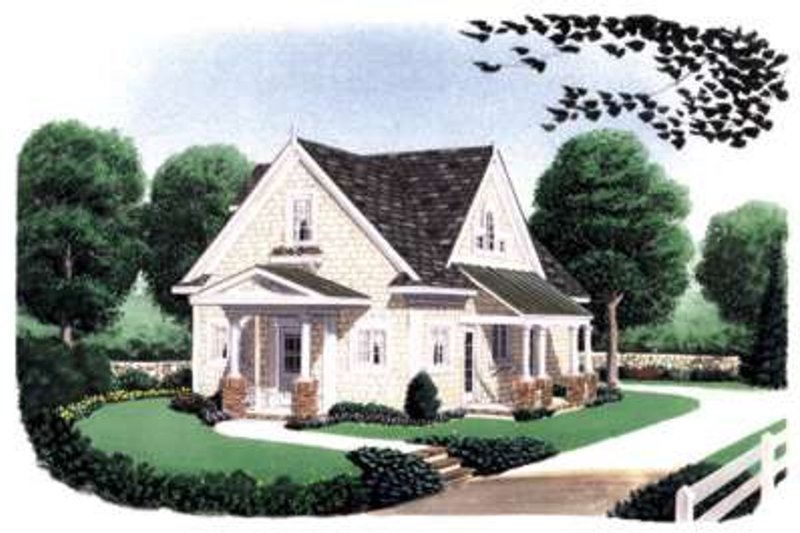 Farmhouse Style House Plan - 2 Beds 2 Baths 1035 Sq/Ft Plan #410-105