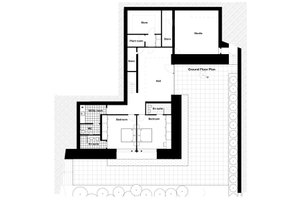 Floor Plan - Main Floor for Modern House Plan #520-5 - 3 bed, 4 bath