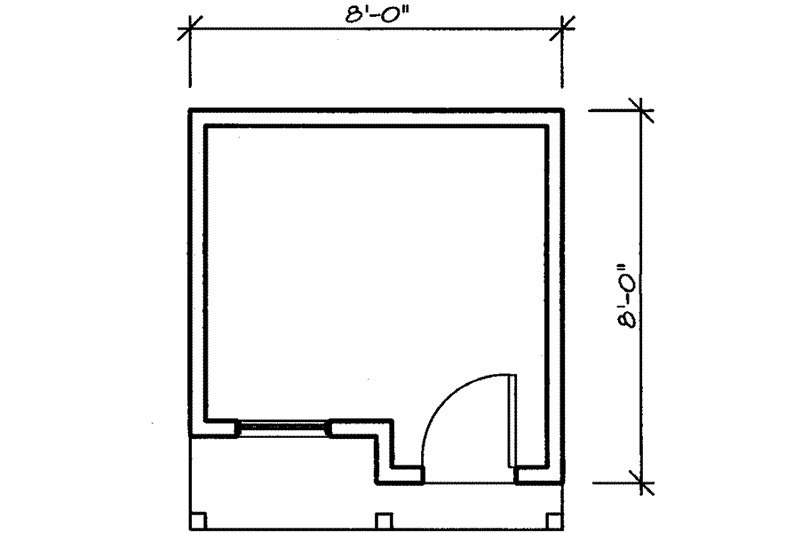 Home Plan - Floor Plan - Main Floor for Cottage House Plan #23-472, 0 bath