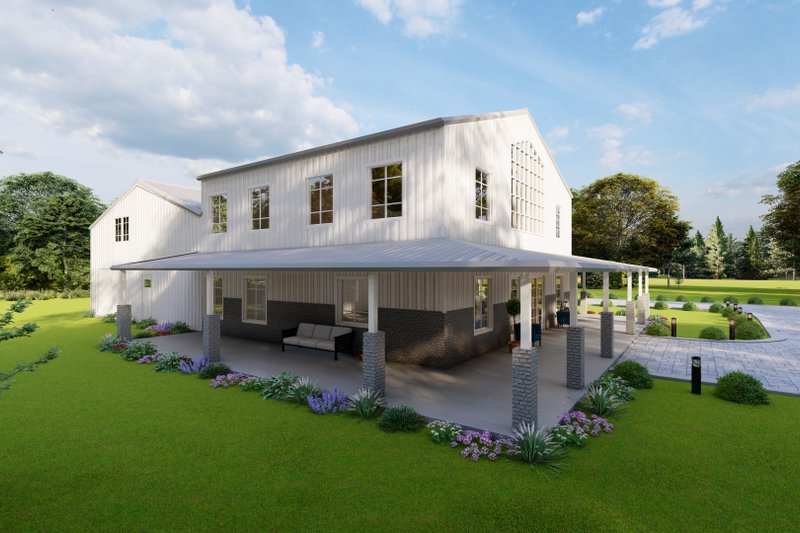 Dream House Plan - Exterior - Other Elevation 5 for Barndominium House Plan #1107-35 - 3 bed, 3.5 bath