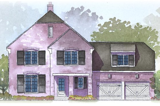 Exterior - Front Elevation for Traditional House Plan #901-50 - 4 bed, 3.5 bath