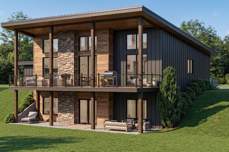 House Design - Exterior - Front Elevation 3 for Contemporary House Plan #1064-459 - 2 bed, 2 bath