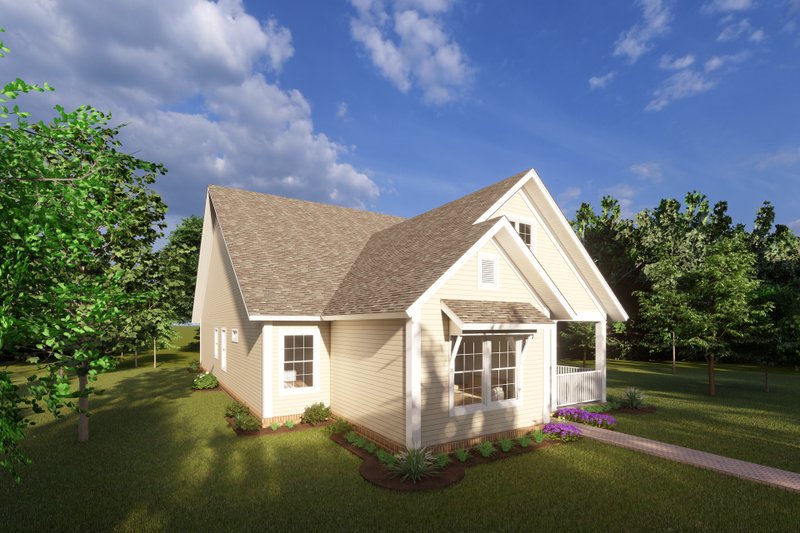 House Blueprint - Exterior - Other Elevation 2 for Cottage House Plan #513-2204 - 3 bed, 2 bath