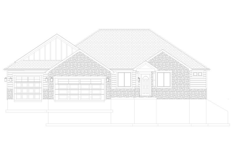 Architectural House Design - Exterior - Front Elevation 5 for Craftsman House Plan #1060-354 - 2 bed, 2 bath