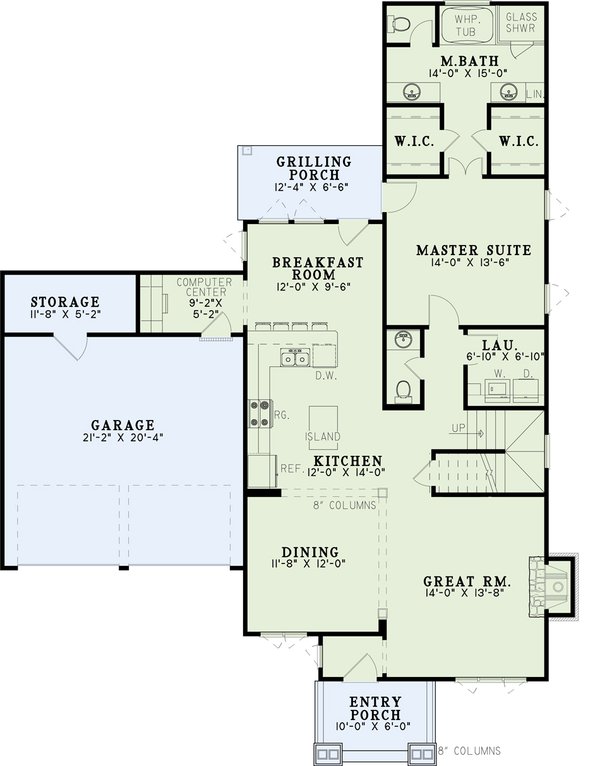 European Floor Plan - Main Floor Plan #17-2260