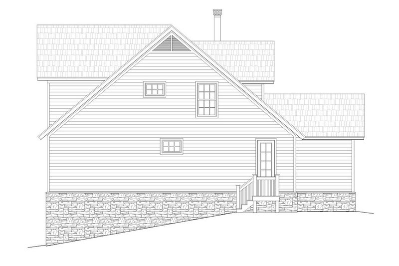 House Blueprint - Exterior - Other Elevation 2 for Country House Plan #932-9 - 2 bed, 2 bath