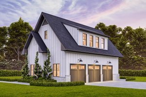 Exterior - Front Elevation 5 for Farmhouse House Plan #119-455 - 1 bed, 1 bath