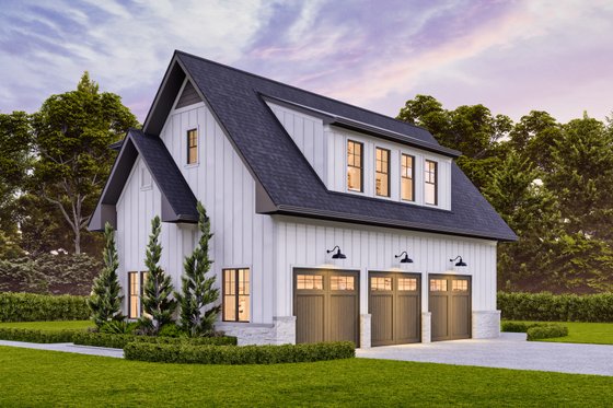 Exterior - Front Elevation 5 for Farmhouse House Plan #119-455 - 1 bed, 1 bath