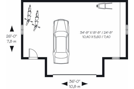 Floor Plan - Main Floor for Traditional House Plan #23-768, 0 bath