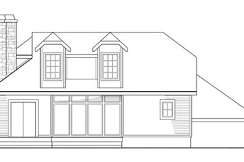 Home Plan - Exterior - Rear Elevation for Contemporary House Plan #124-323 - 2 bed, 2 bath