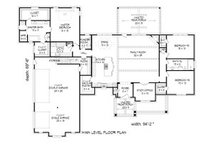 Floor Plan - Main Floor for Country House Plan #932-289 - 4 bed, 3.5 bath