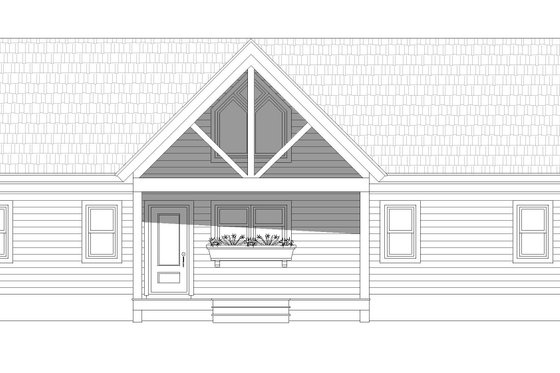 Exterior - Front Elevation 3 for Country House Plan #932-55 - 2 bed, 2 bath
