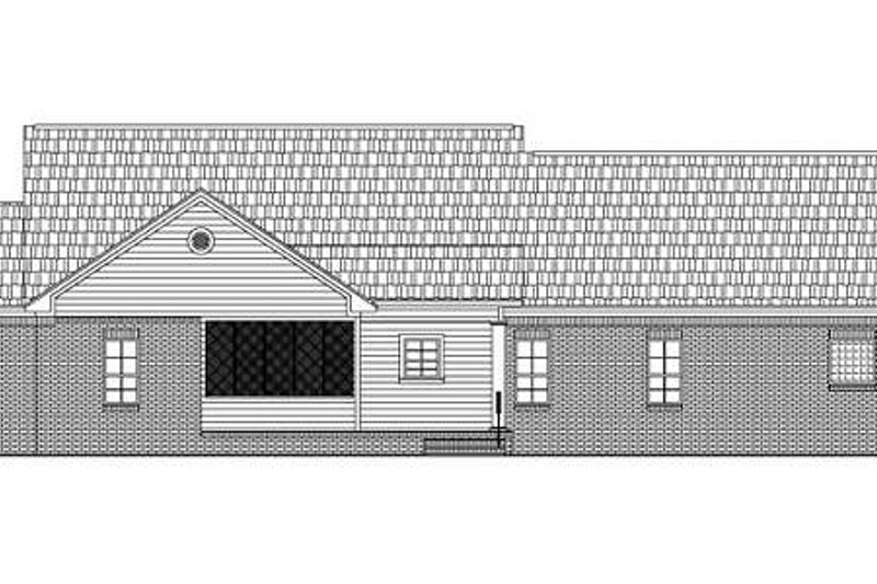 Architectural House Design - Exterior - Rear Elevation for Traditional House Plan #21-150 - 4 bed, 3 bath