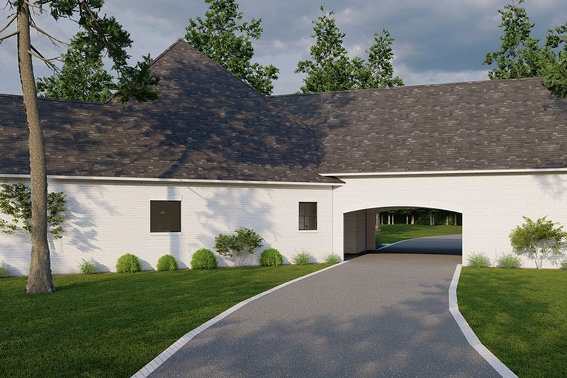 House Plan Design - Exterior - Rear Elevation for European House Plan #923-334 - 3 bed, 2.5 bath
