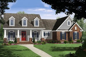 Country Exterior - Front Elevation Plan #21-352