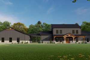 Barndominium Exterior - Front Elevation Plan #1092-48