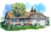 Ranch Style House Plan - 3 Beds 2 Baths 1097 Sq/Ft Plan #18-1001 