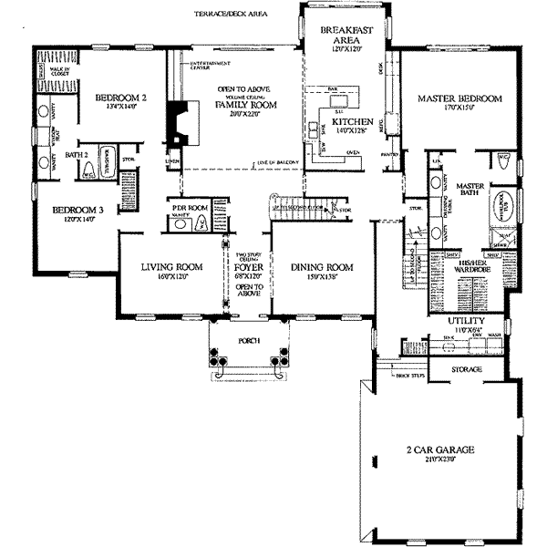 Home Plan - Southern Floor Plan - Main Floor Plan #137-231