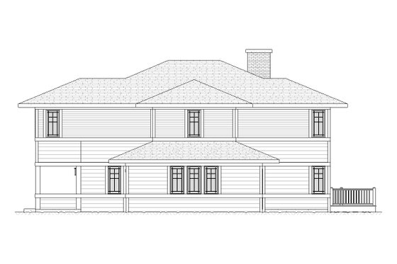 Exterior - Other Elevation 1 for Prairie House Plan #901-49 - 4 bed, 3.5 bath