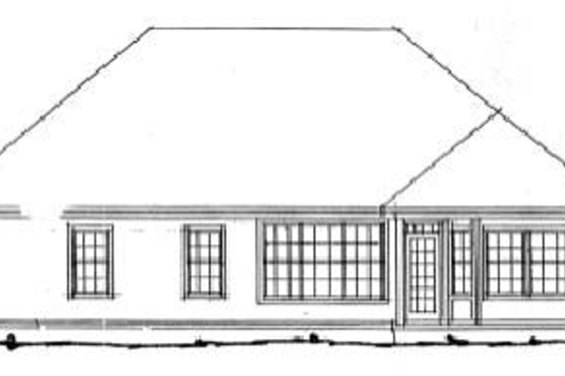 Home Plan - Exterior - Rear Elevation for Traditional House Plan #20-327 - 3 bed, 2 bath