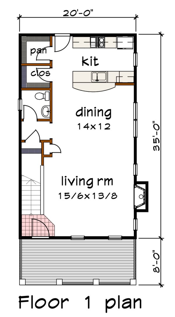 Craftsman Floor Plan - Main Floor Plan #79-341