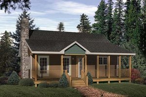 Home Plan - Cabin Exterior - Front Elevation Plan #22-116