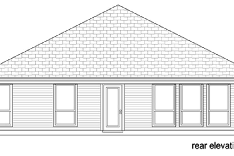 Dream House Plan - Exterior - Rear Elevation for Traditional House Plan #84-563 - 3 bed, 2 bath