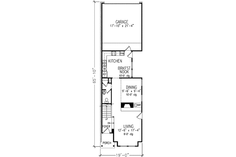Home Plan - Floor Plan - Main Floor for Victorian House Plan #410-220 - 2 bed, 2.5 bath