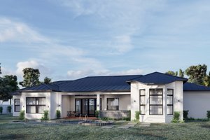 Exterior - Rear Elevation for Contemporary House Plan #1110-16 - 4 bed, 4.5 bath
