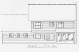 Exterior - Rear Elevation for Traditional House Plan #112-125 - 3 bed, 2.5 bath