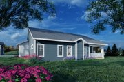 Craftsman Style House Plan - 3 Beds 2 Baths 1501 Sq/Ft Plan #70-1529 Exterior 
