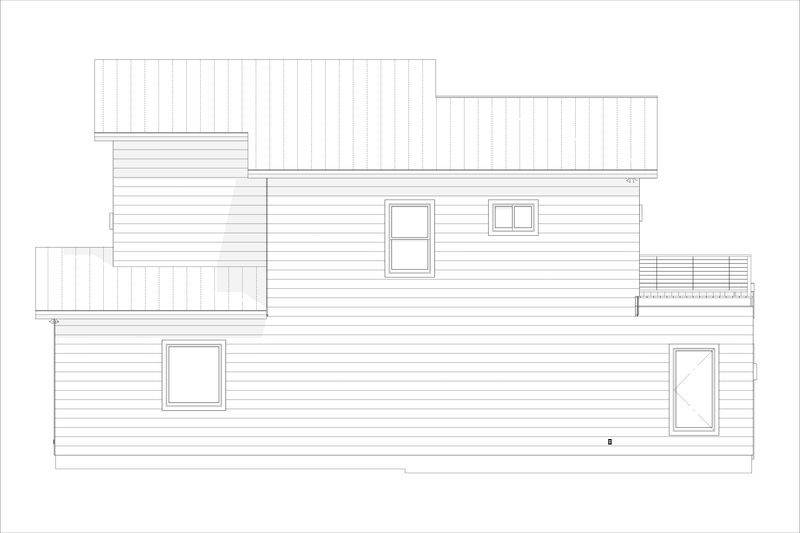 House Blueprint - Exterior - Other Elevation 2 for Modern House Plan #1127-25 - 4 bed, 4.5 bath