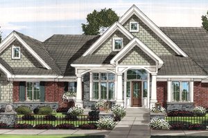 Traditional Exterior - Front Elevation Plan #46-418