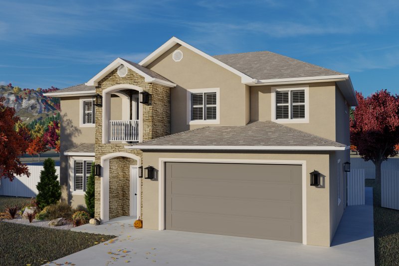 House Plan Design - Exterior - Front Elevation 3 for Traditional House Plan #1060-105 - 4 bed, 2.5 bath