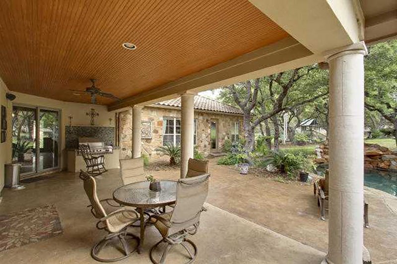 House Blueprint - Exterior - Outdoor Living for Mediterranean House Plan #80-124 - 4 bed, 4.5 bath
