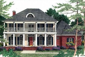 Southern Exterior - Front Elevation Plan #406-207