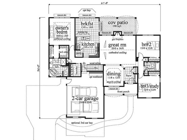 European Floor Plan - Main Floor Plan #459-1