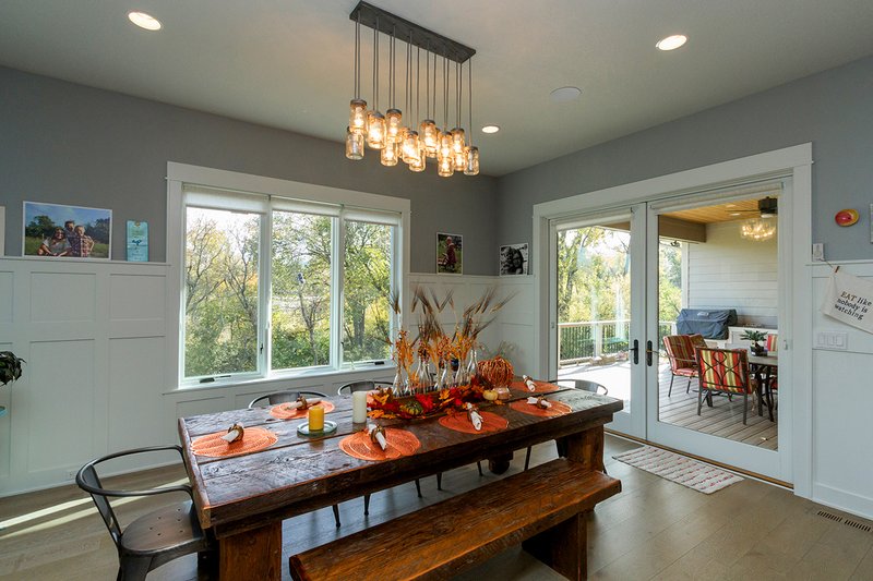 Architectural House Design - View to Screened Porch