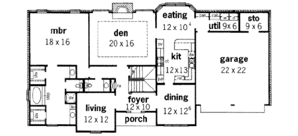 European Floor Plan - Main Floor Plan #16-213