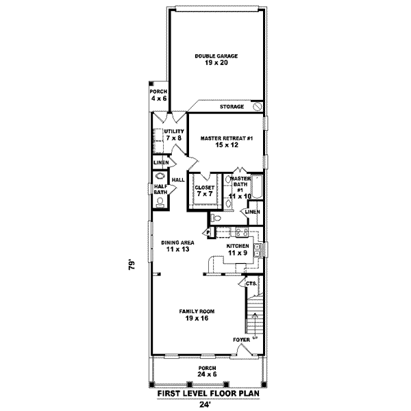 Southern Floor Plan - Main Floor Plan #81-1381