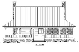 Exterior - Rear Elevation for Country House Plan #81-13876 - 1 bed, 1.5 bath