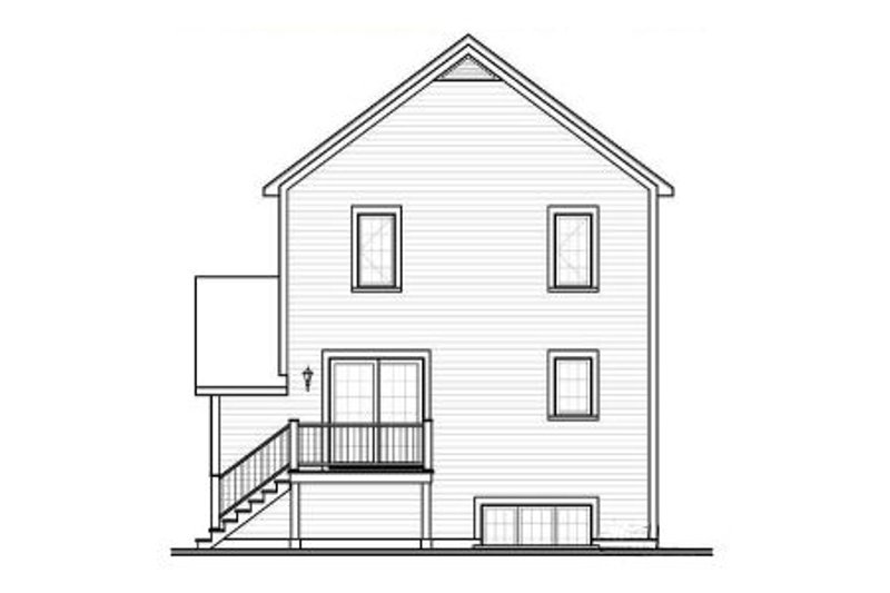 Home Plan - Exterior - Rear Elevation for Country House Plan #23-2179 - 3 bed, 1.5 bath